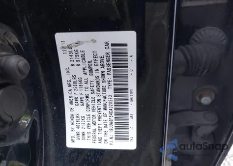 2012 Acura Tl 3.5 z USA, uszkodzony, nr VIN 19UUA8F54CA020283